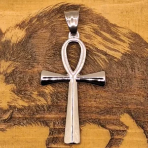 pendentif croix Ankh argenté