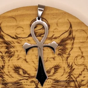 Pendentif croix ankh argenté