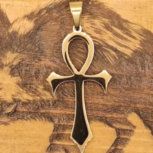 Pendentif croix ankh dorée