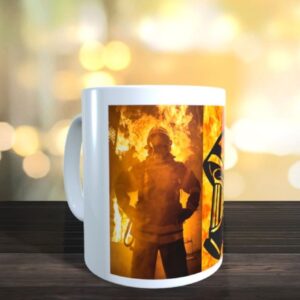 Mug pompier au feu
