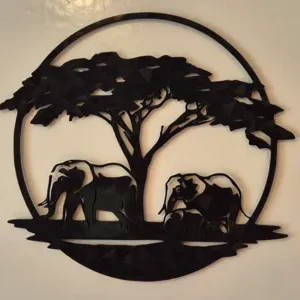 🐘 Safari Élégant – Déco Murale Moderne 3D