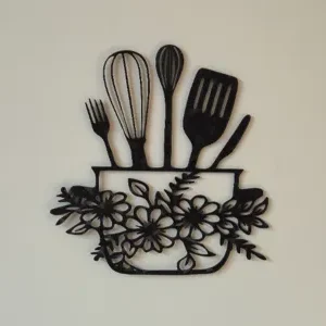 🍳 Cuisine Élégante – Déco Murale Moderne 3D