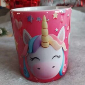 Mug jolie licorne colorée