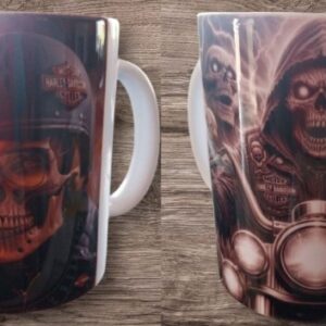 Mug skull motard, tête de mort