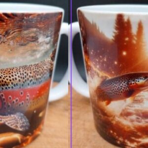 Mug truite, passion, poisson, pêche
