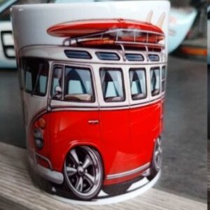 Mug VW Cox et combi version caricature