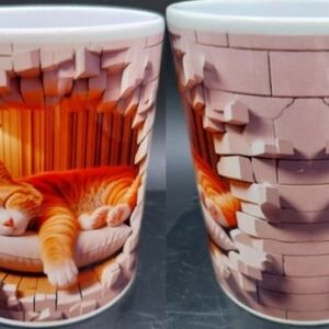 Mug chat mignon se reposant