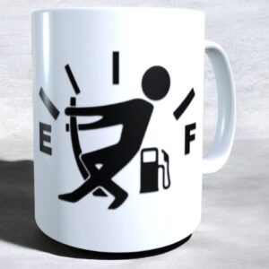 Mug humour, panne imminente, homme femme.