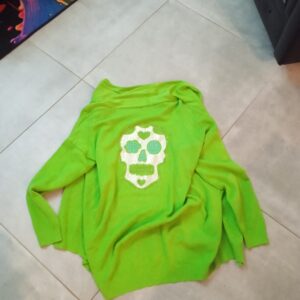Gilet vert dos skull neuf