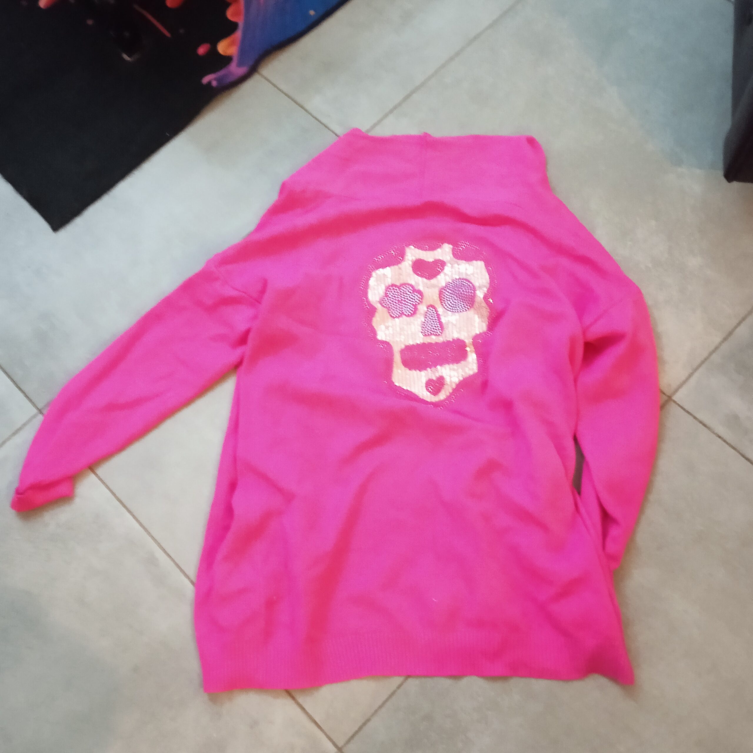 Gilet mi long dos skull neuf