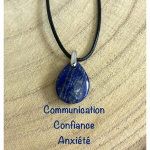 Petit pendentif goutte en lapis lazuli , lithothérapie