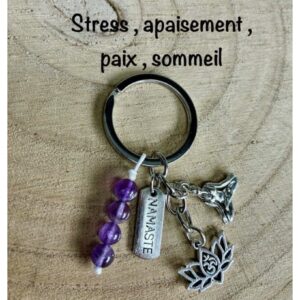 Porte clefs no stress , lithothérapie