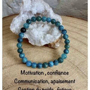 Bracelet en apatite 18 cm , lithothérapie